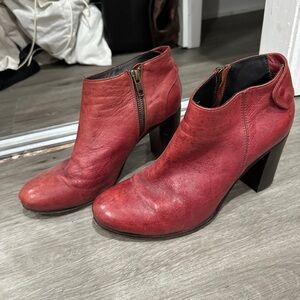 Steven By Steve Madden Red Ankle Booties